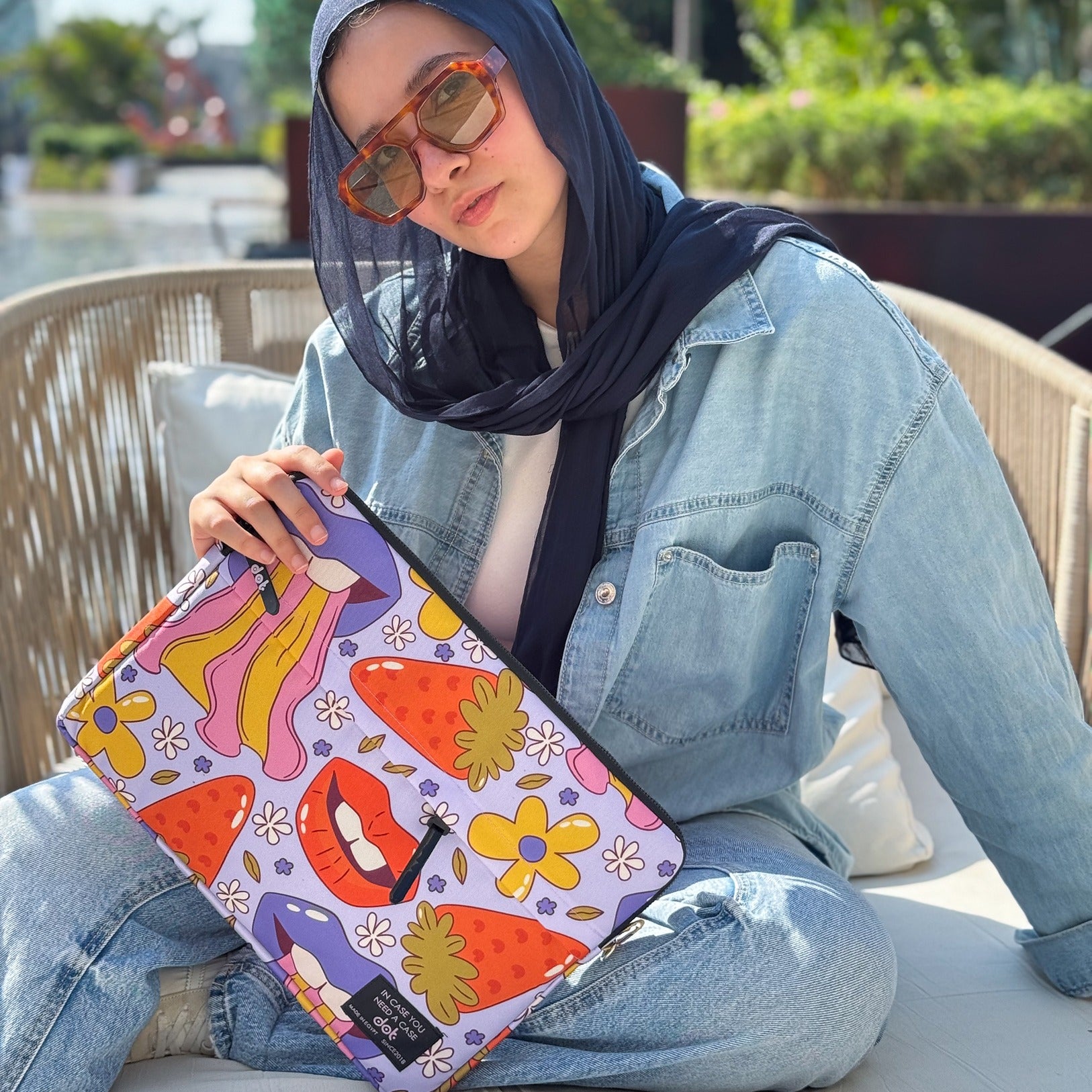 Pop explosion in lavender 13 inch Laptop Sleeve - dotgallery