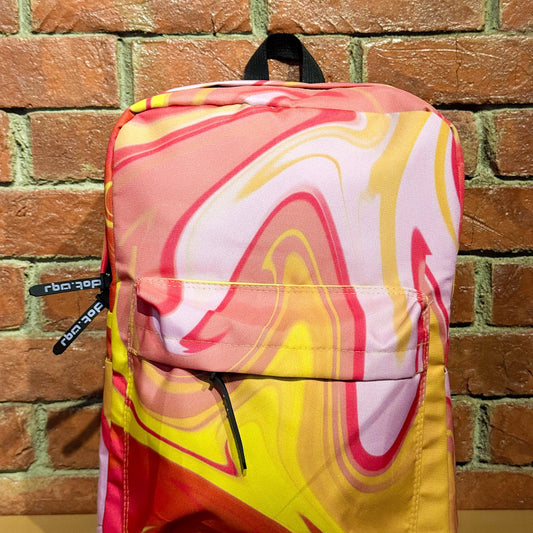Pink Orange Marble Backpack