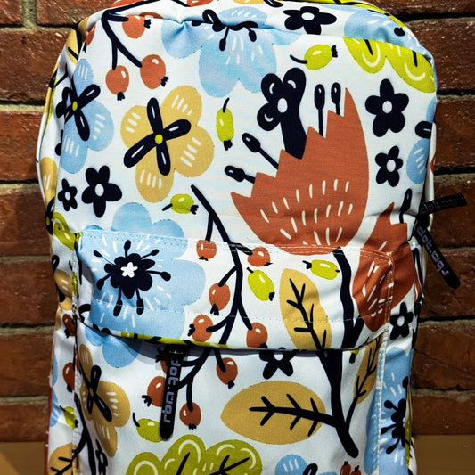 Floral White Backpack