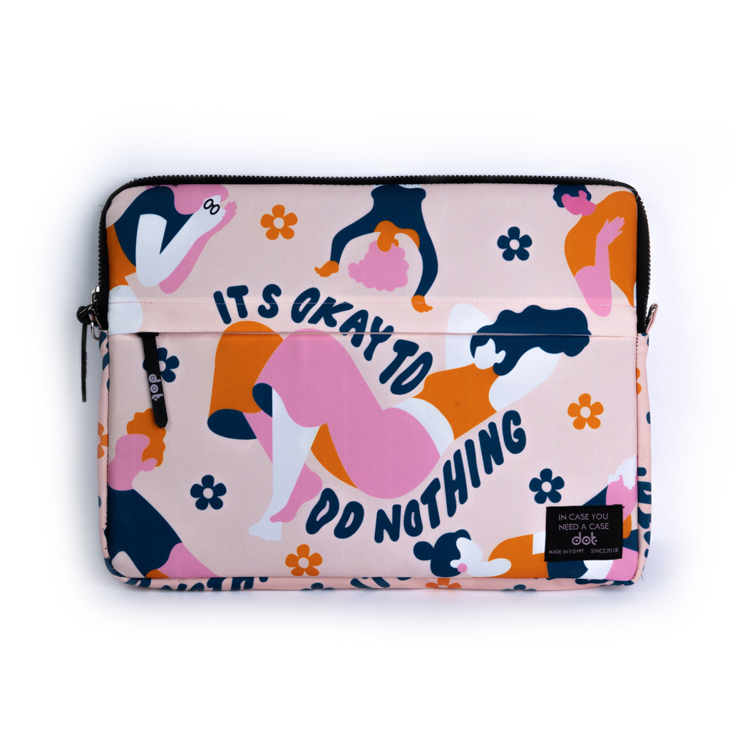 Do nothing  15.6 inch Laptop Sleeve - dotgallery