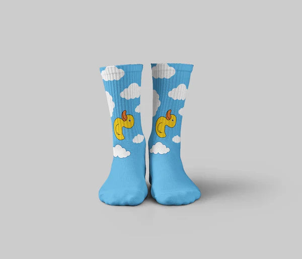 Duck Light Blue Socks - dotgallery