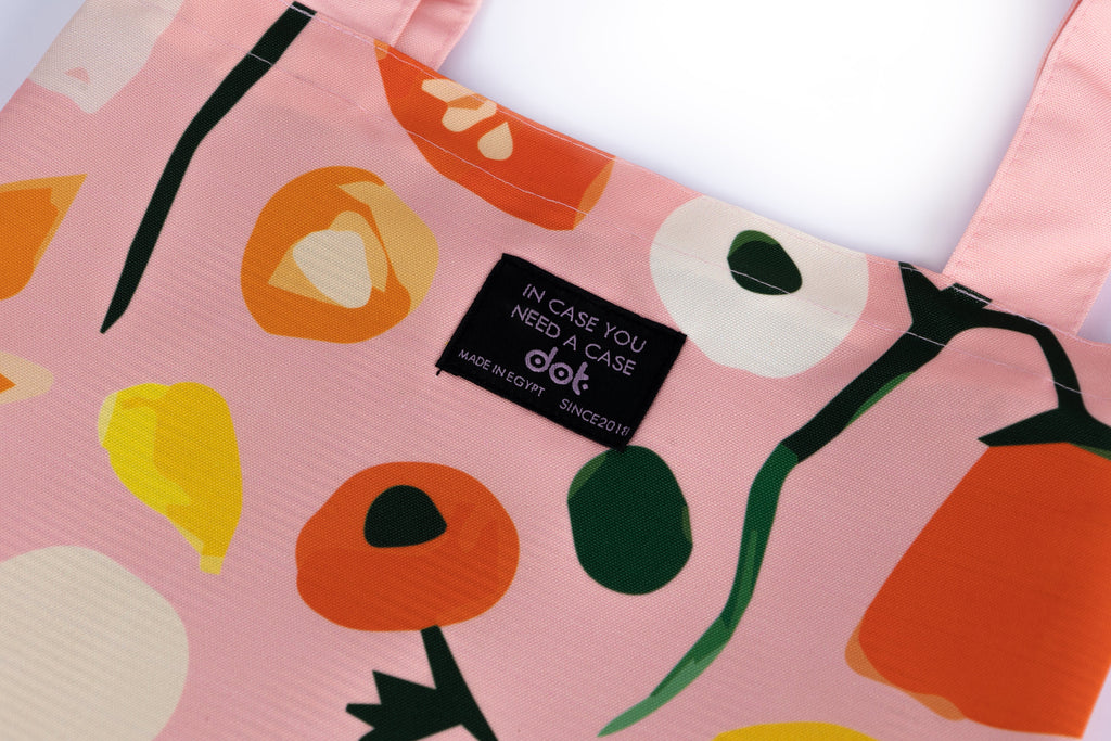 Pink Flower Tote Bag - dotgallery