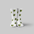 Avocado White Mid Calf Socks - dotgallery