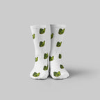 Avocado White Mid Calf Socks - dotgallery