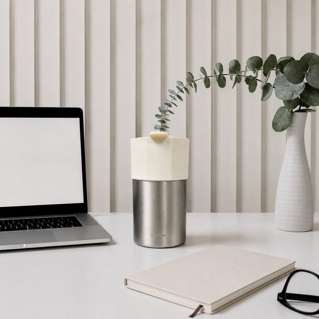 white Travel Mug
