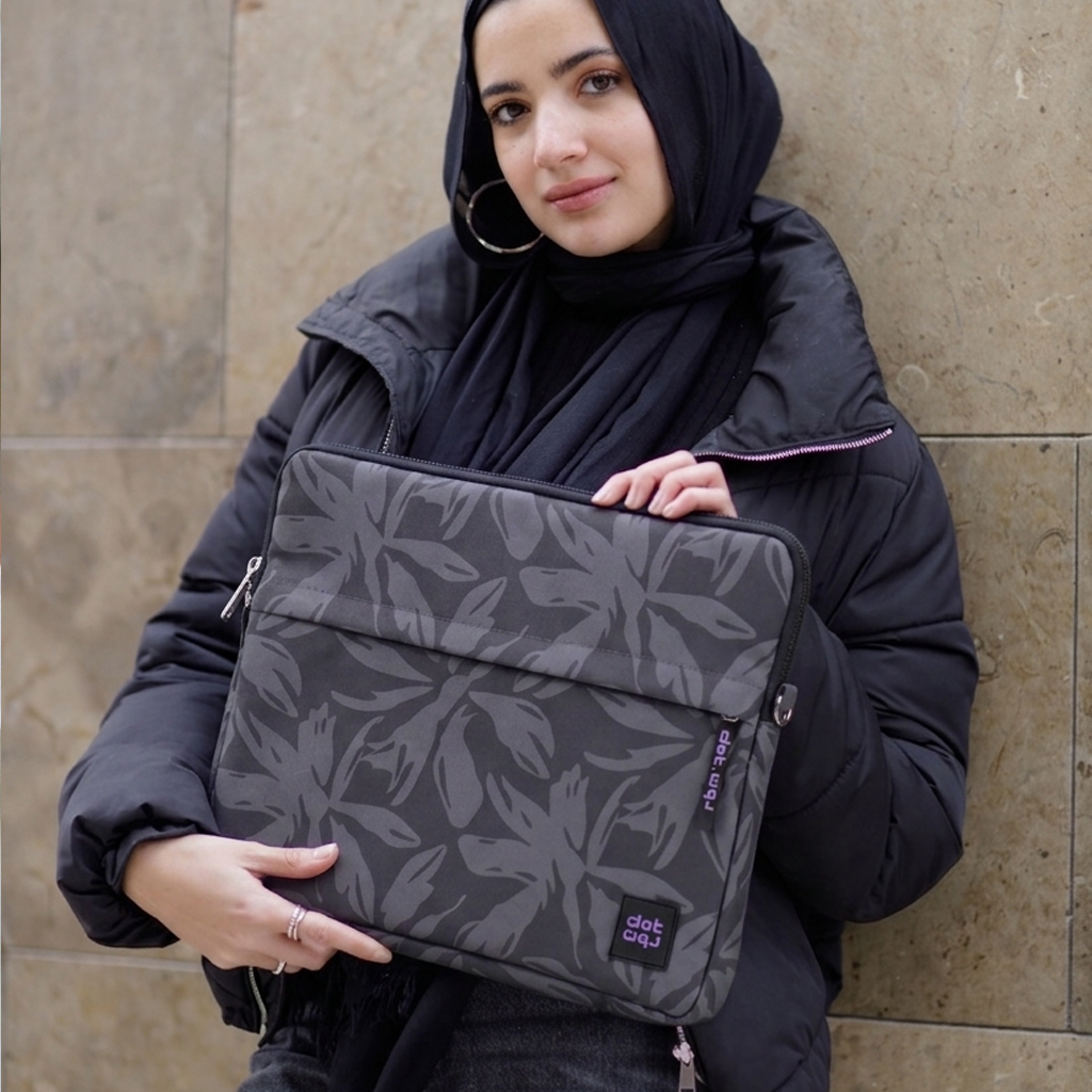 Olive Leaves 15.6 inch Laptop Sleeve - dotgallery