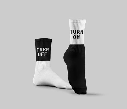 Turn Off & Turn On Mid Calf Socks - dotgallery