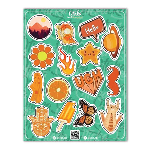 Orange sticker