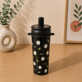 stanley cup white flower in black 720ml