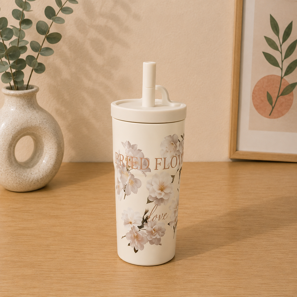 vacuum cup flower in white