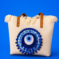Blue Eye Beach Tote Bag - dotgallery