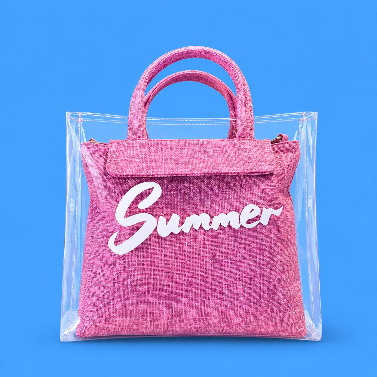 Transparent Summer Tote Bag - dotgallery
