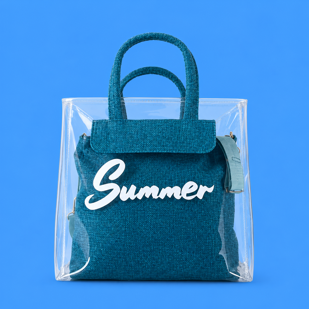 Transparent Summer Tote Bag - dotgallery