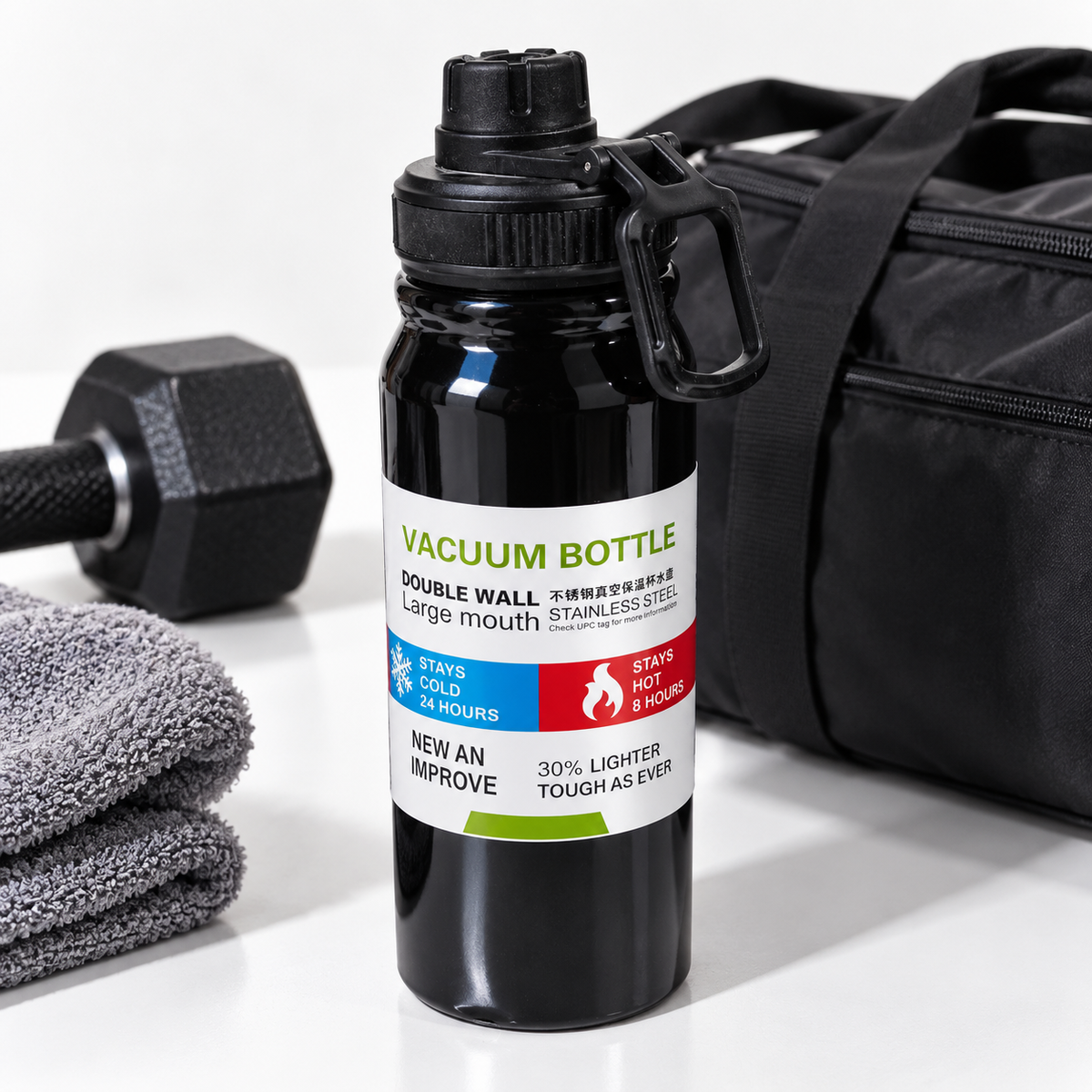 sport bottle black