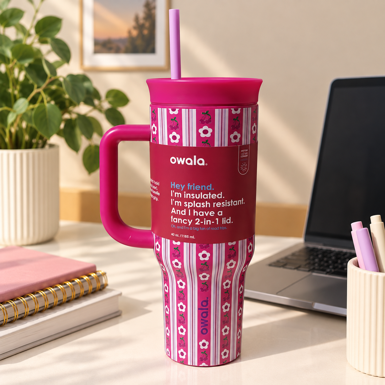 owala tumbler fuchia