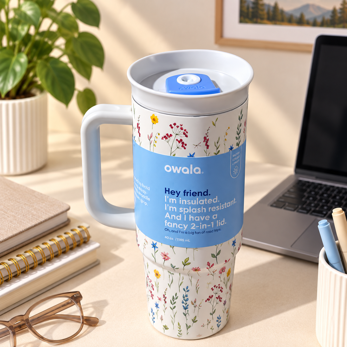 owala tumbler white