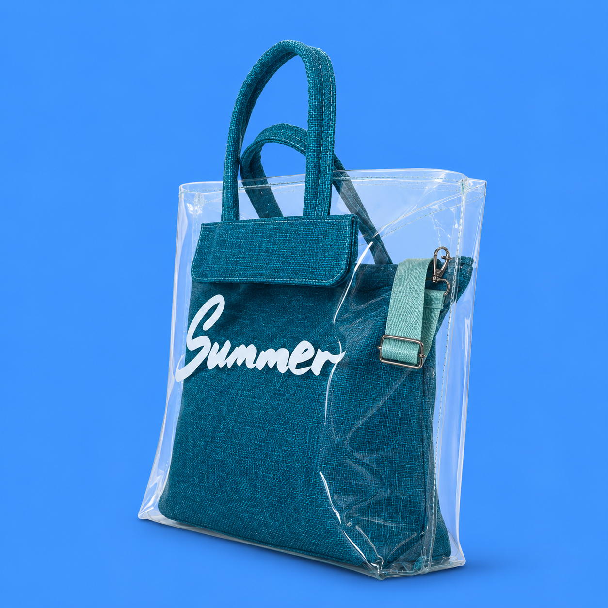 Transparent Summer Tote Bag - dotgallery