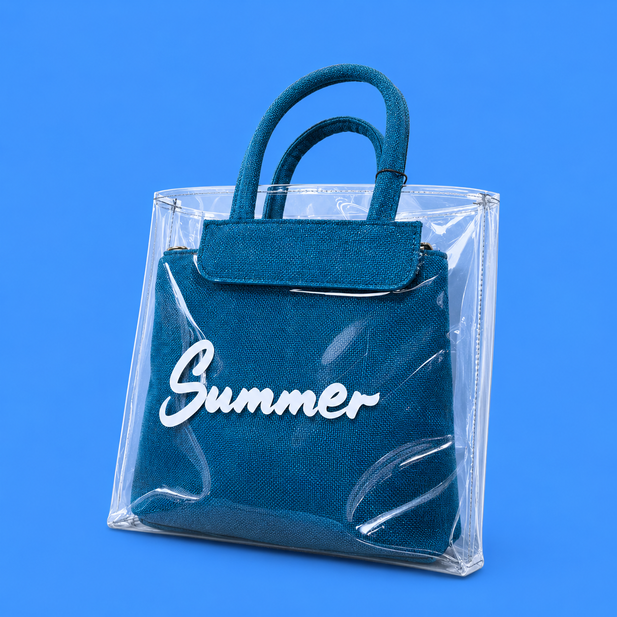 Transparent Summer Tote Bag - dotgallery