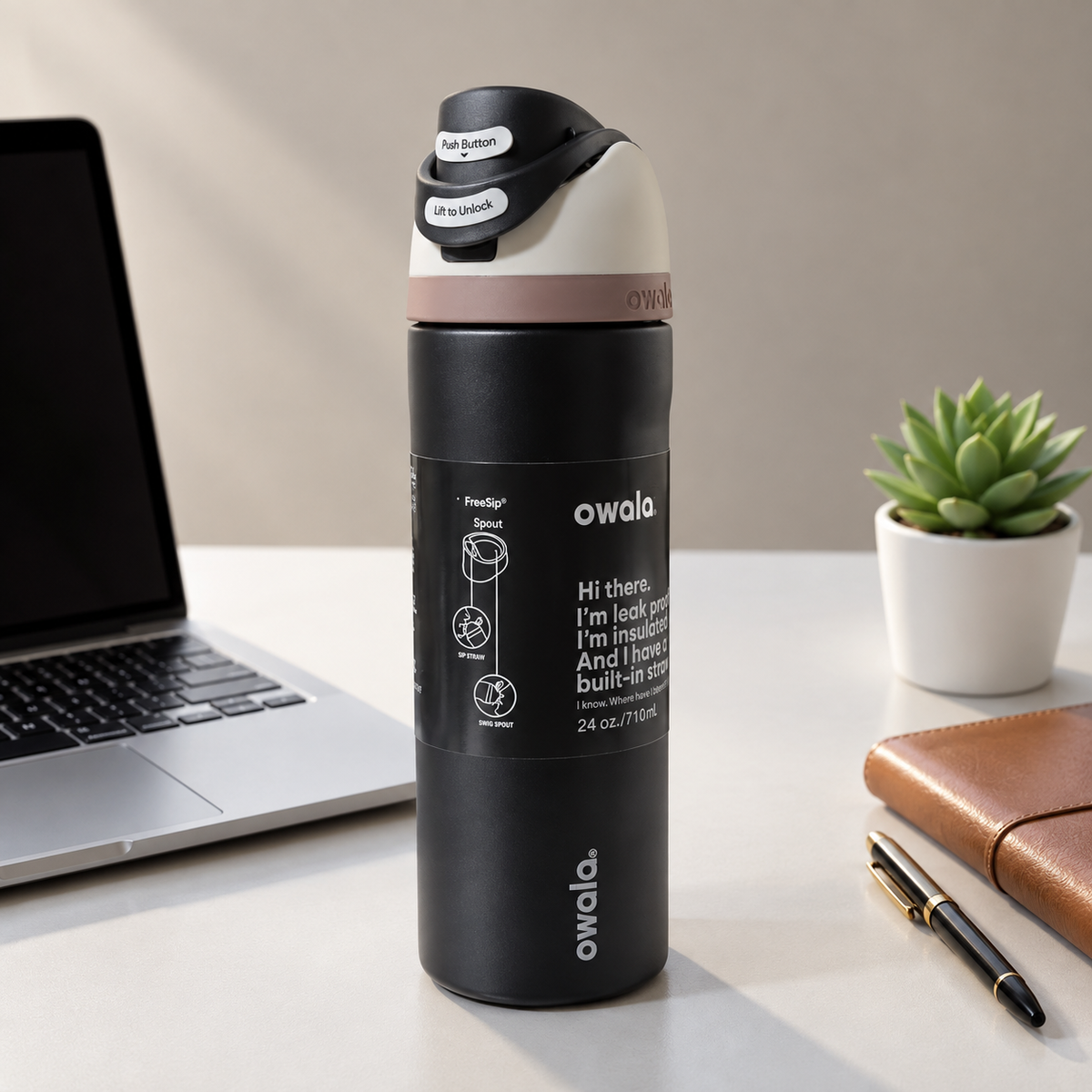 owala black/brown 710 Ml