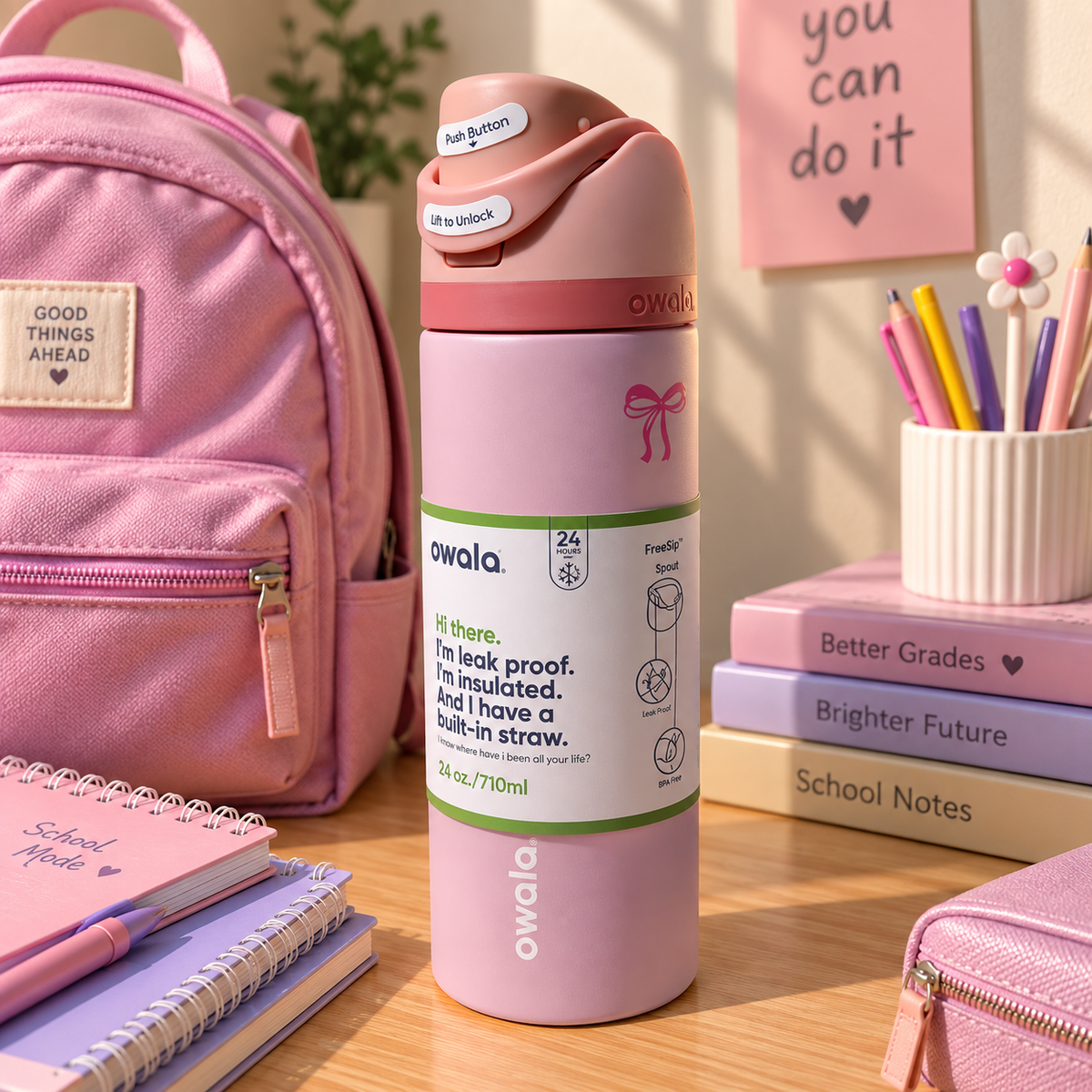owala kitty pink / kashmir 710 ml