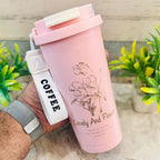 flower mug stanless 500 ml pink - dotgallery