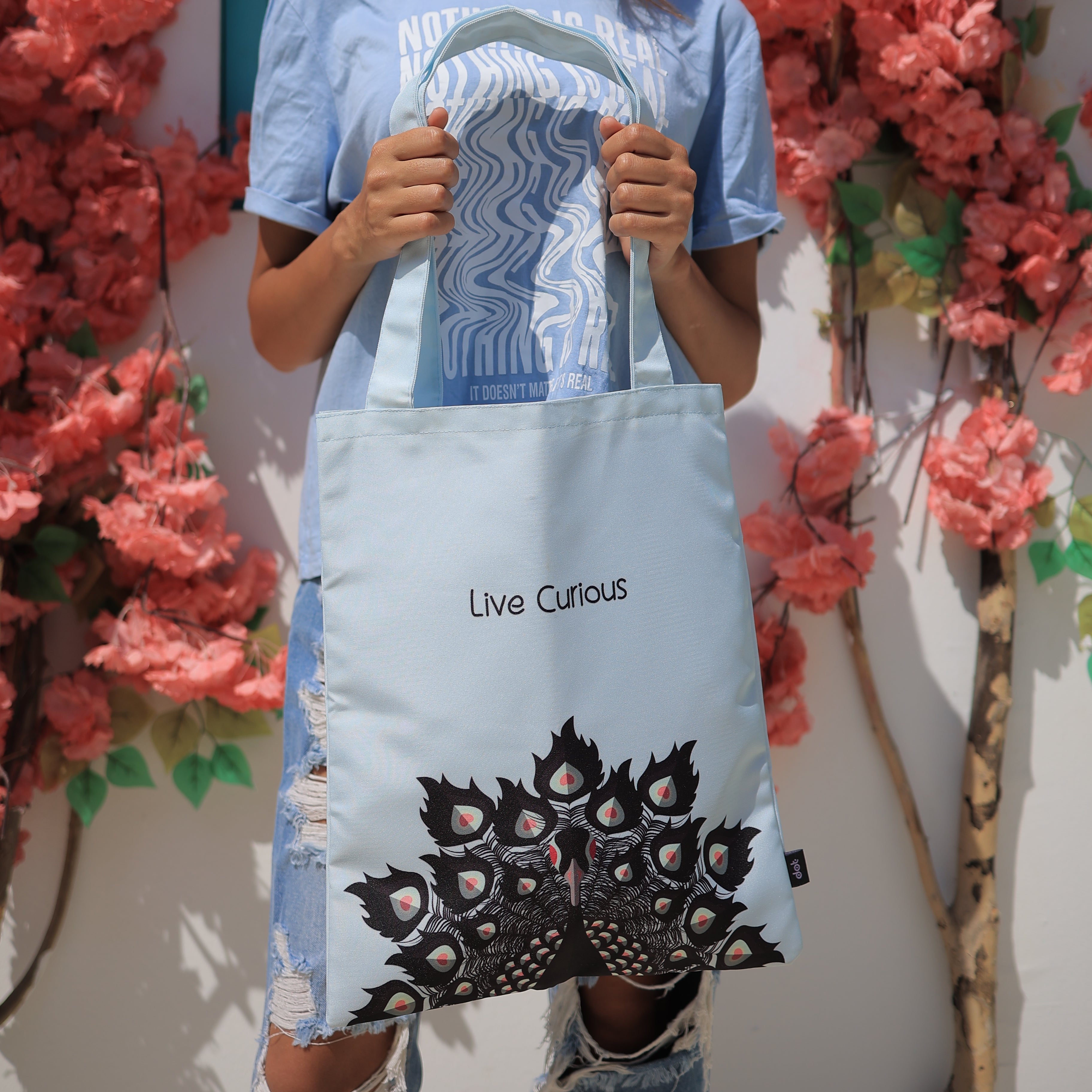 Live Curious Tote Bag - dotgallery