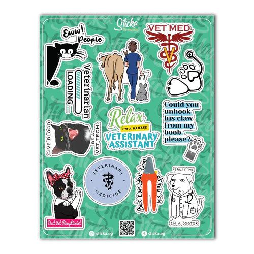 vet med sticker
