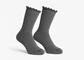 Dark Grey Ripple Socks - dotgallery
