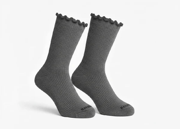 Dark Grey Ripple Socks - dotgallery