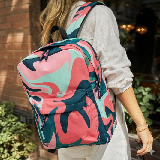 Marbled Abstract Colors Backpack - dotgallery