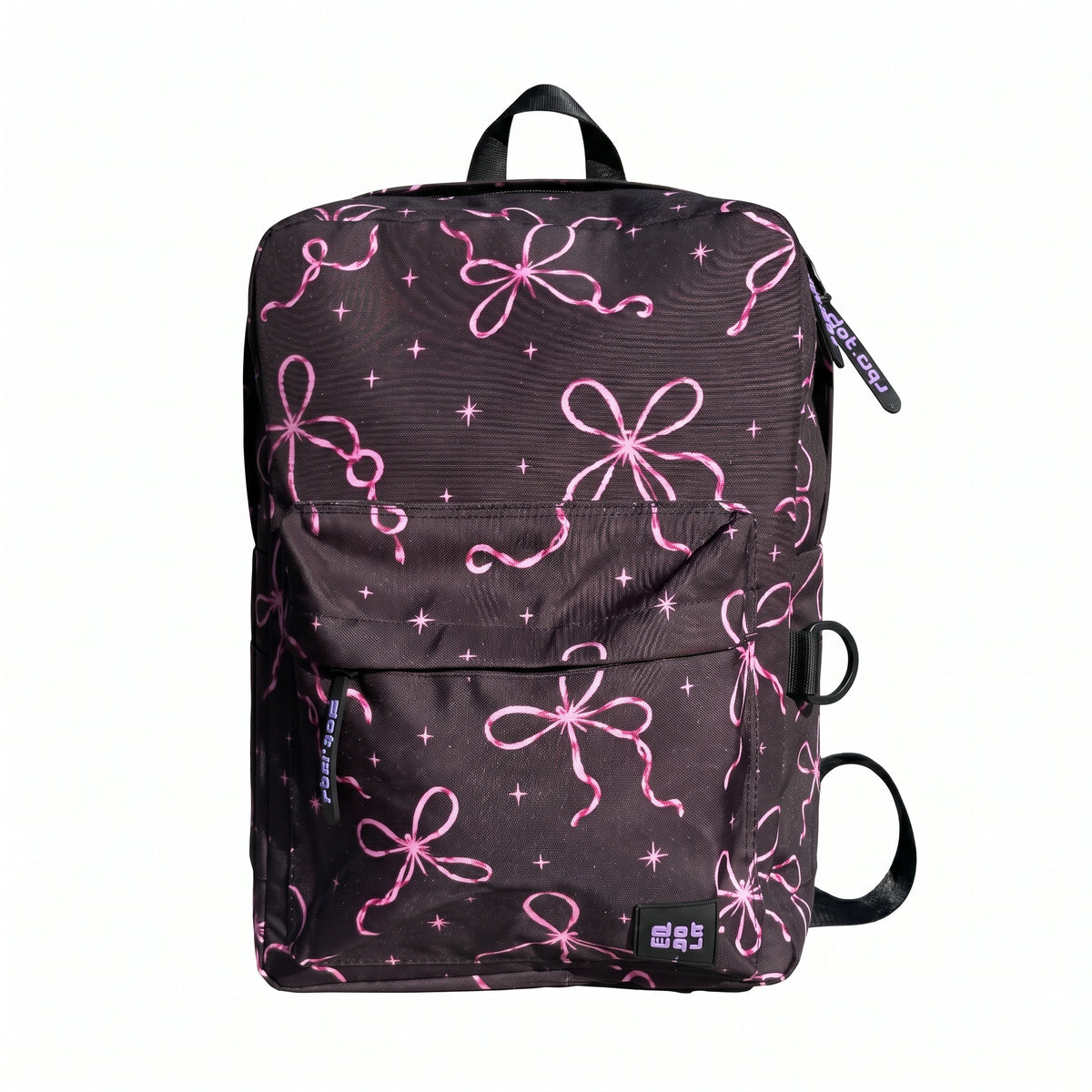 pink bow line backpack