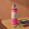 owala fuchsia 1L/ 2 straw