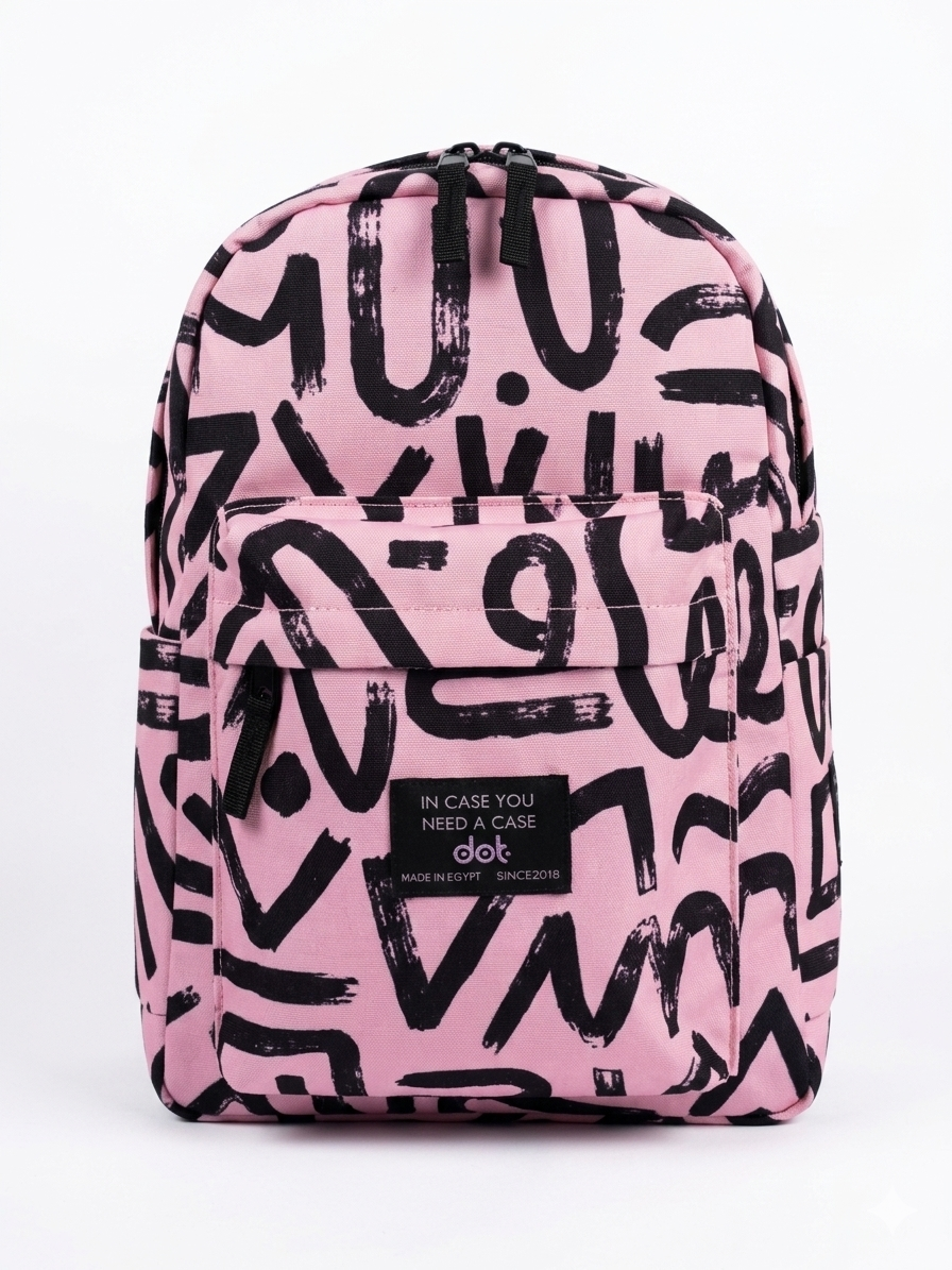 Abstract doodles in pink Backpack - dotgallery