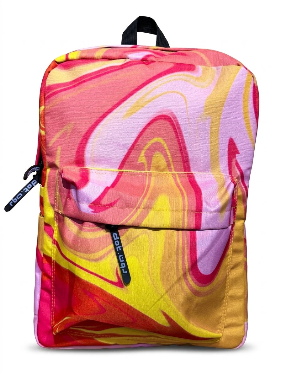 Pink Orange Marble Backpack - dotgallery