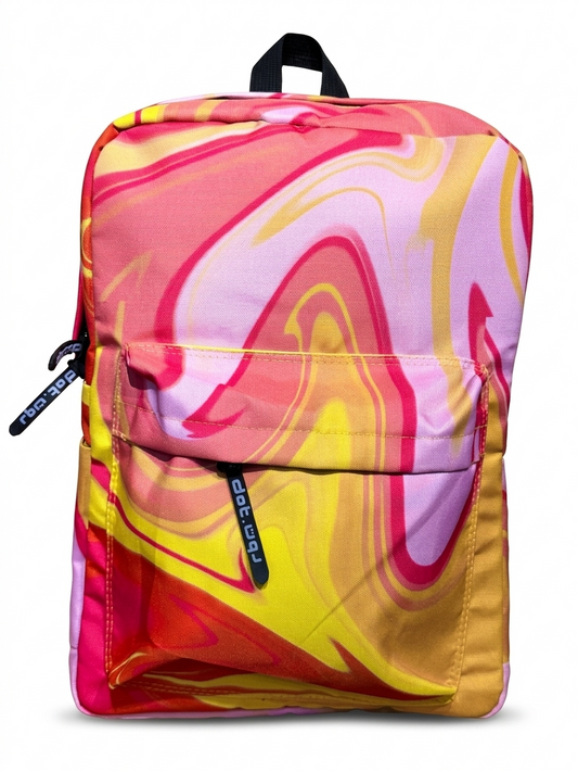 Pink Orange Marble Backpack - dotgallery