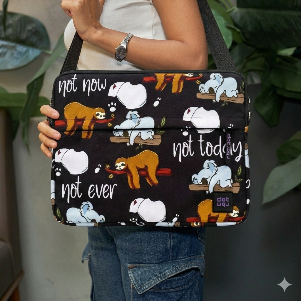 lazy 15.6 inch laptop sleeve - dotgallery