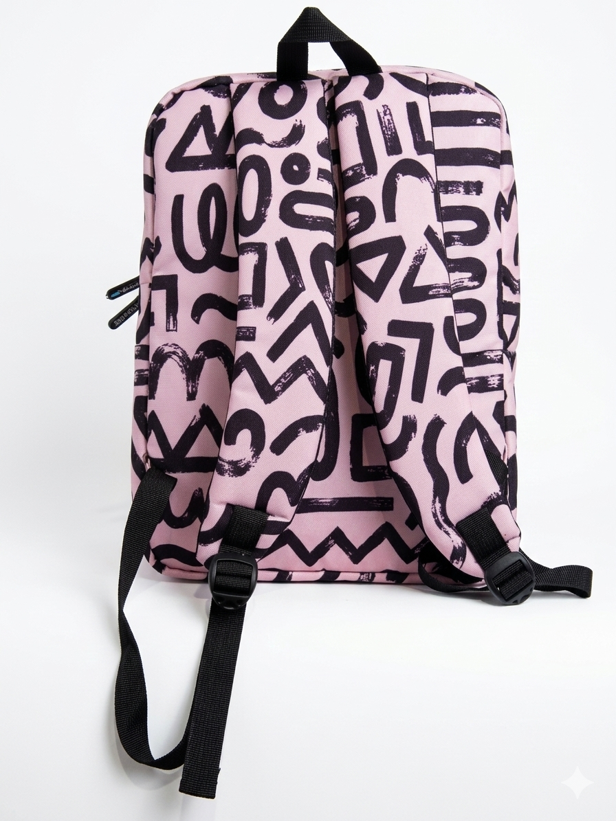 Abstract doodles in pink Backpack - dotgallery