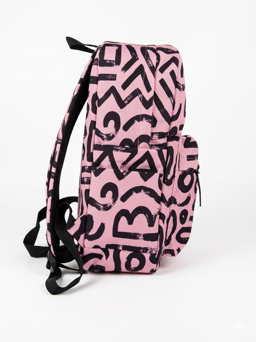 Abstract doodles in pink Backpack - dotgallery
