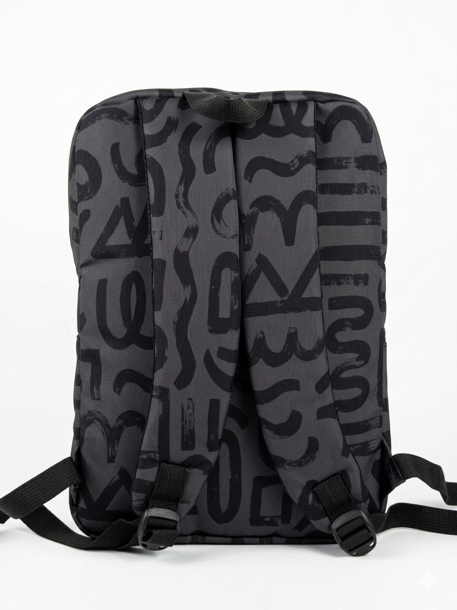 Abstract Doodles In Black Backpack - dotgallery