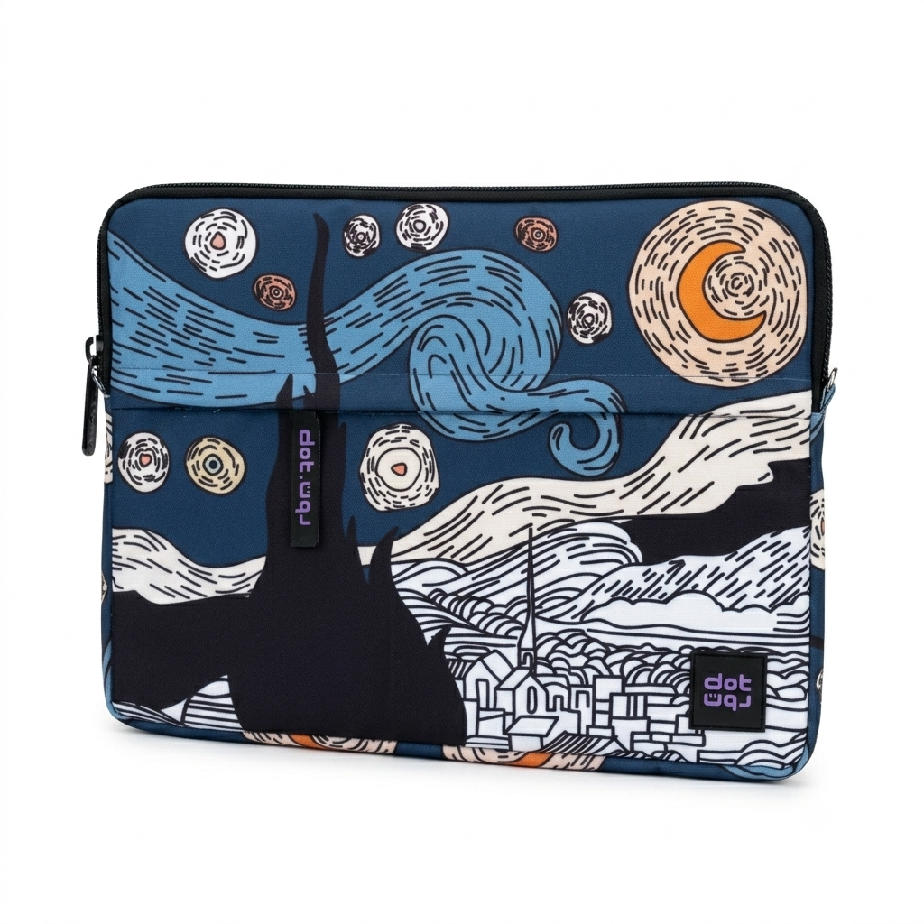 Starry Night Dark 15.6 inch Laptop Sleeve - dotgallery