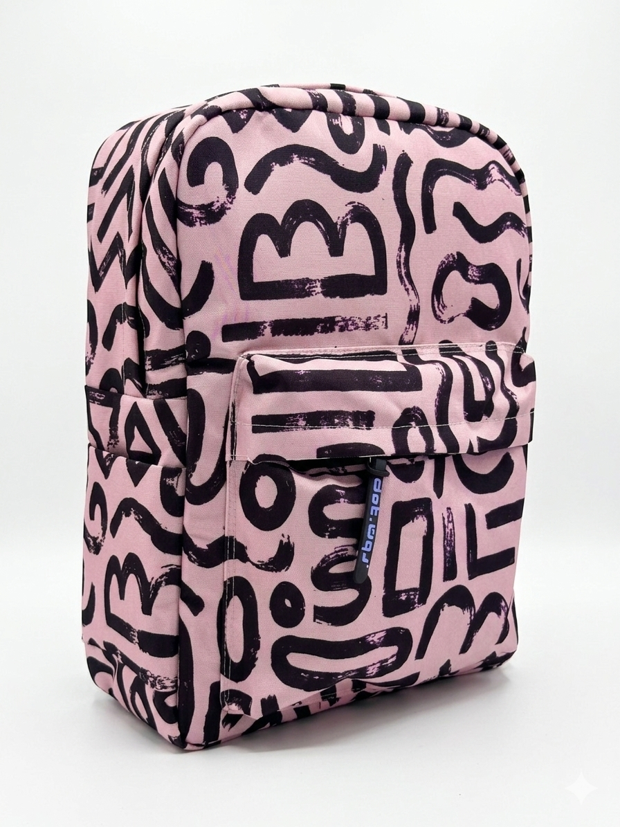 Abstract doodles in pink Backpack - dotgallery