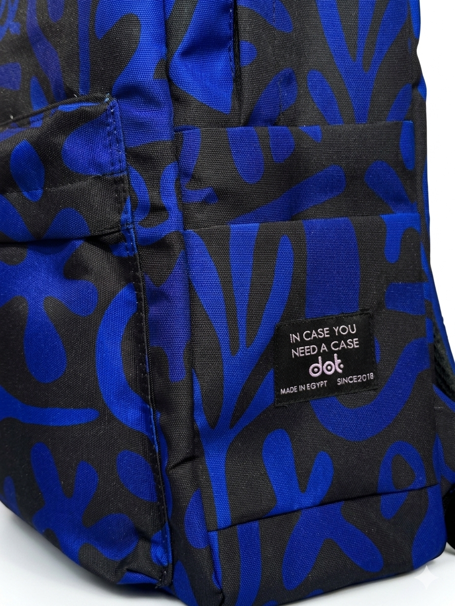 Blue And Black Seamles Backpack - dotgallery