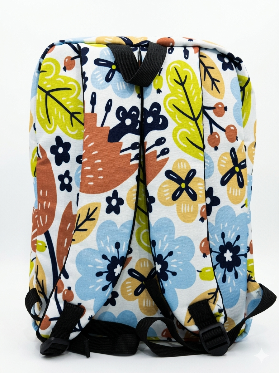 Floral White Backpack - dotgallery