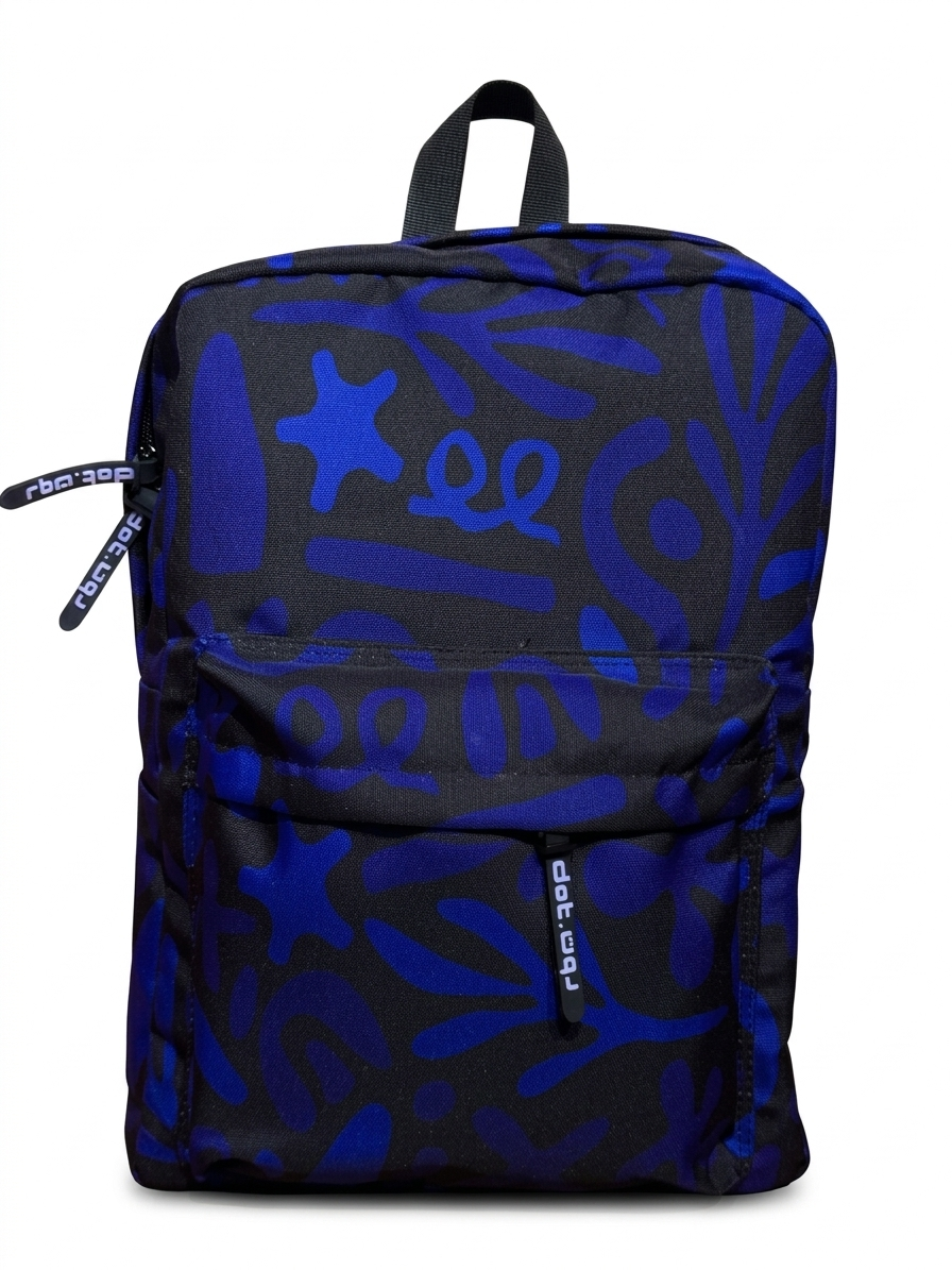 Blue And Black Seamles Backpack - dotgallery