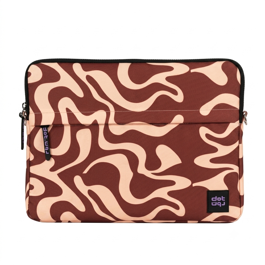 Mocha waves 15.6 inch Laptop Sleeve - dotgallery