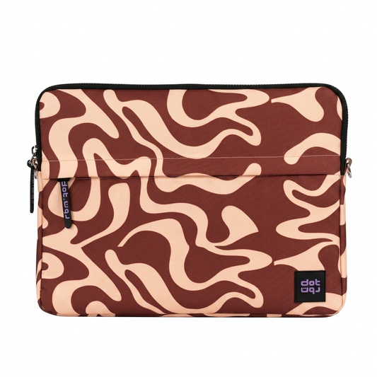 Mocha waves 15.6 inch Laptop Sleeve