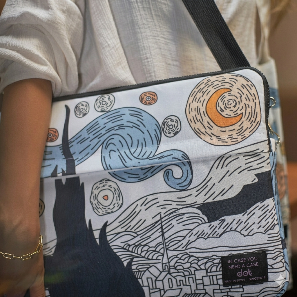 Starry night  15.6 inch Laptop Sleeve - dotgallery