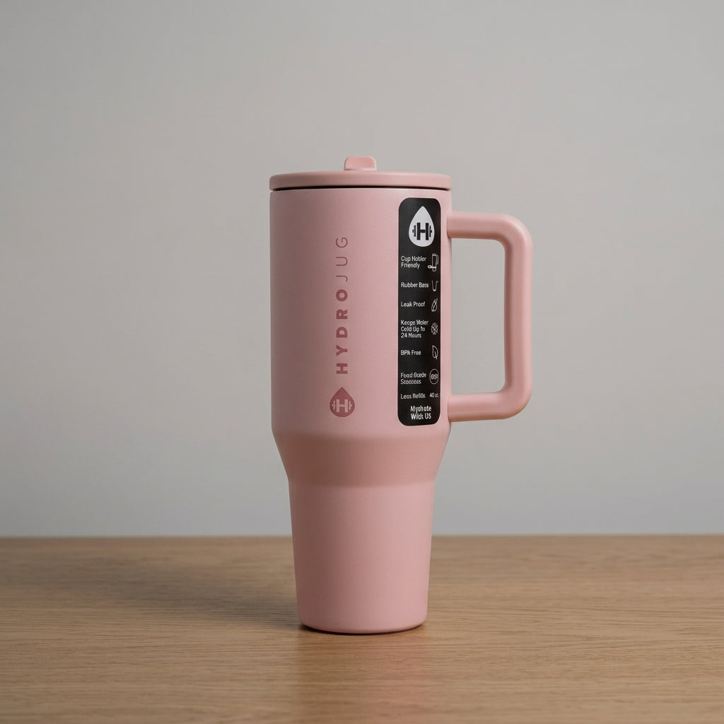 hydrojug  mug pink sand 1.2L