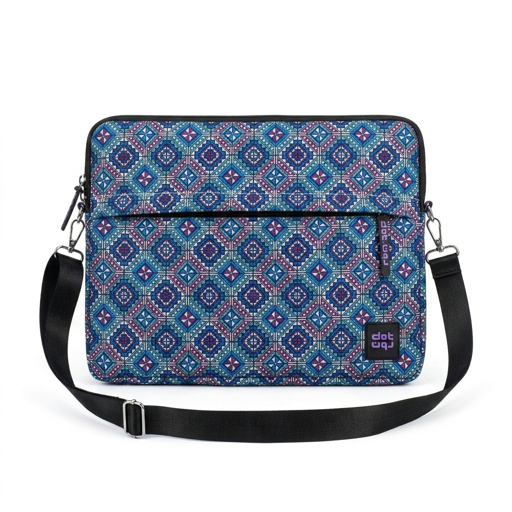 Palestinian Heritage – Blue Edition 15.6 inch Laptop Sleeve - dotgallery