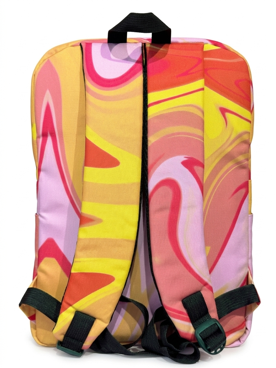 Pink Orange Marble Backpack - dotgallery